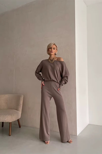 Elegant Loungewear Knitted 2 Piece Set