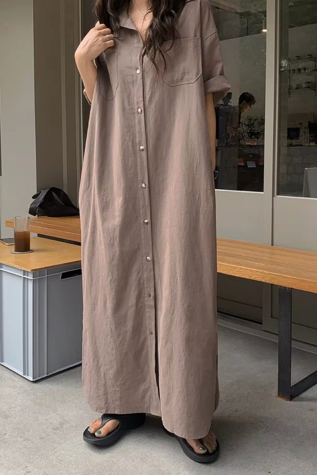 Effortless Loose Fit Shirt Dress