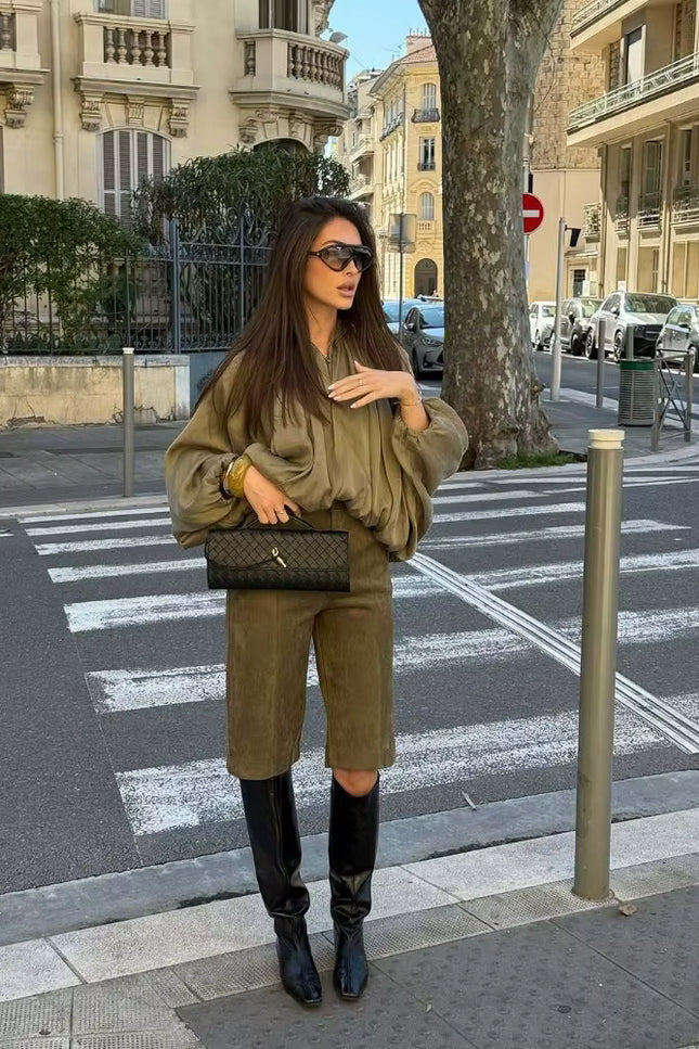 Oversized Pleated Jacket