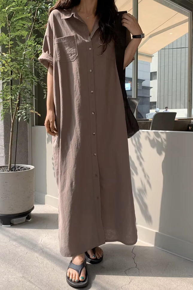 Effortless Loose Fit Shirt Dress