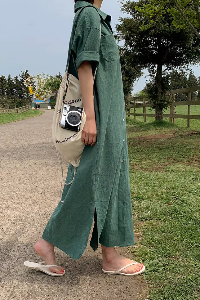 Effortless Loose Fit Shirt Dress