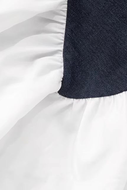 Patchwork Halter Mini Dress