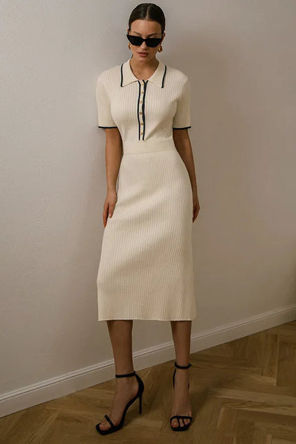 Polo Knit Midi Dress