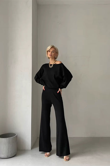 Elegant Loungewear Knitted 2 Piece Set