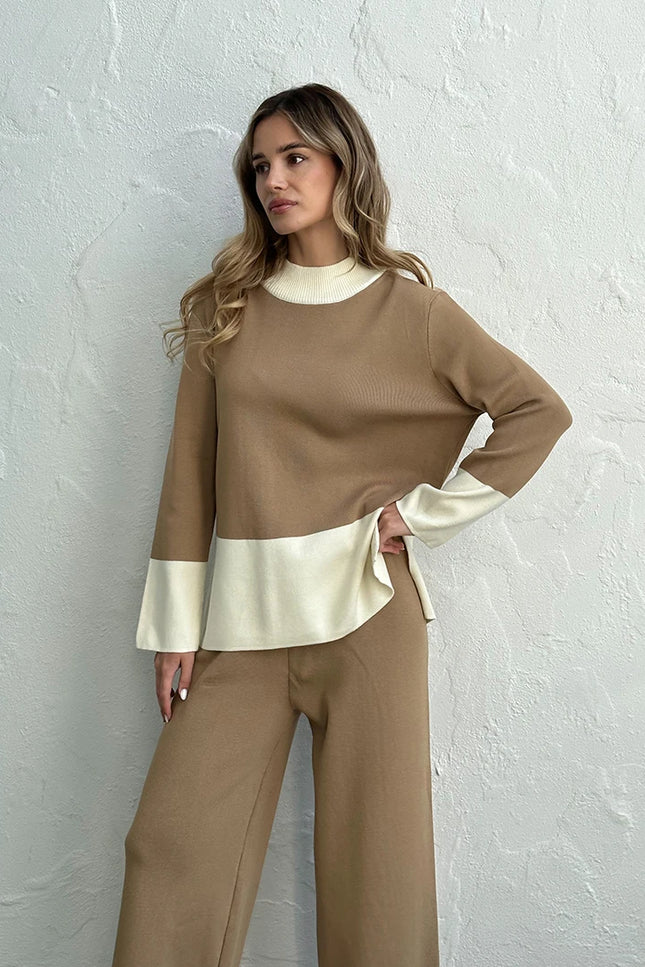 Elegant Knitted Two-Piece Set - One Size (S-L)