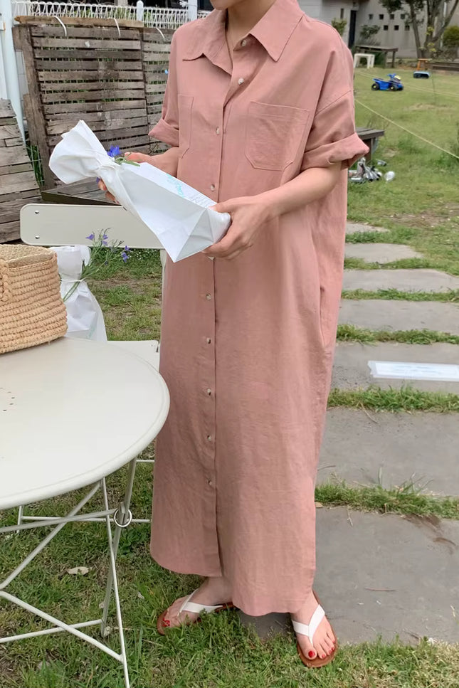 Effortless Loose Fit Shirt Dress