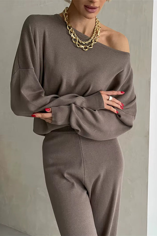 Elegant Loungewear Knitted 2 Piece Set