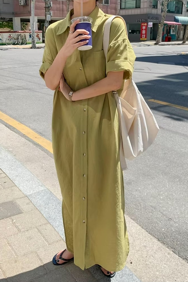Effortless Loose Fit Shirt Dress