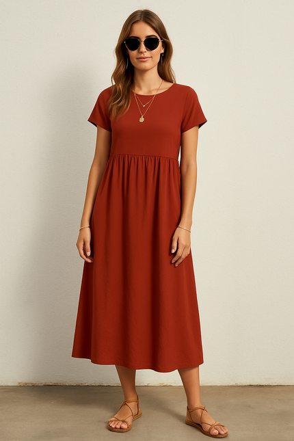 Elegant Maxi Dress with Side Pockets