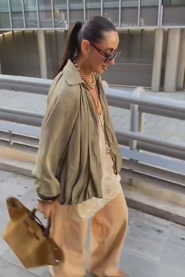 Oversized Pleated Jacket